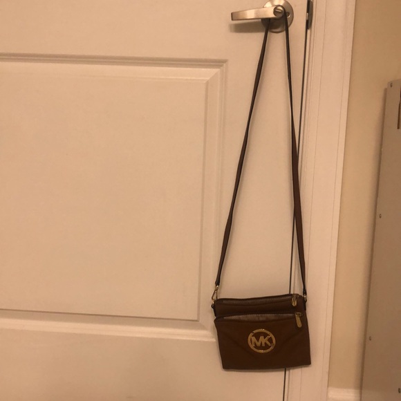Michael Kors Brown and Gold Accent Crossbody - Picture 6 of 6